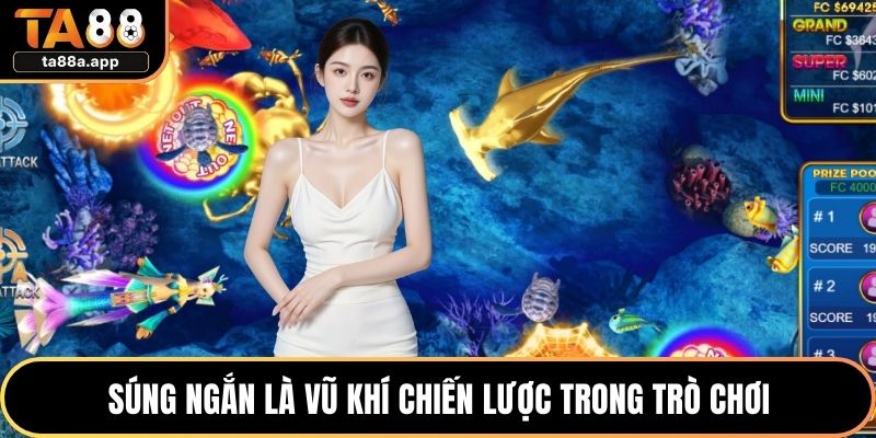 Bắn Cá Xèng – Không Gian Giải Trí Đại Dương Đầy Nhịp Bắn 2 Súng ngắn là vũ khí chiến lược trong trò chơi